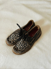 Twisted X Cheetah driving Mocs shoes leather lace up 9