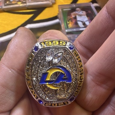 Los Angeles Rams Super Bowl LVI Ring Gold Silver Blue Donald #99 NFL Football