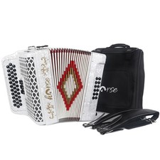22 Keys 8 Bass Accordion White 34 key White GCF Key, 34 key