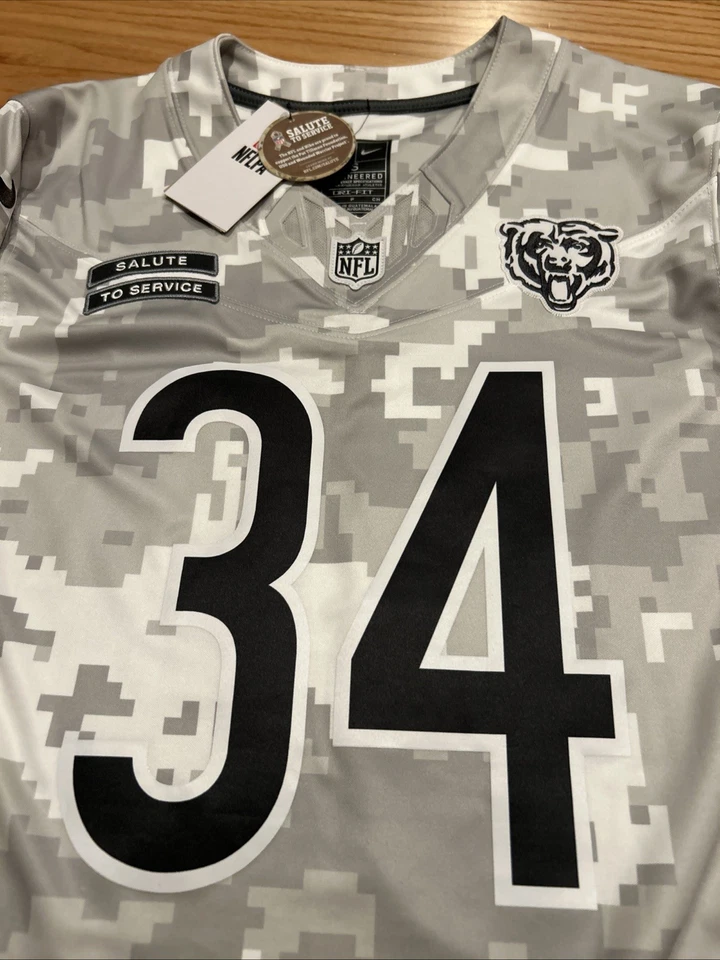 Camiseta Nike NFL Chicago Bears Salute To Service Walter Payton #34 SSVM Talla S Nueva con Etiquetas Foto 3 de 4