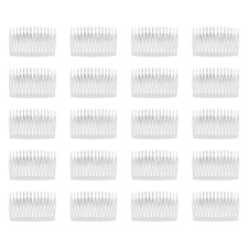 20 Pack Clear Small Plastic Hair Side Comb with Long Teeth Thin Fine Gray Hair P