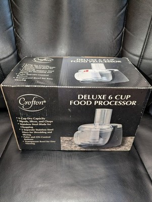 New Crofton Deluxe 6 Cup Food Processor Kitchen Cooking Chef Open Box Aldi