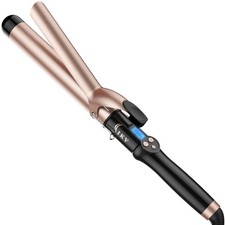 1 1/4 Inch Extra Long Barrel Curling Iron, Ceramic 1 Inch, Rose Gold