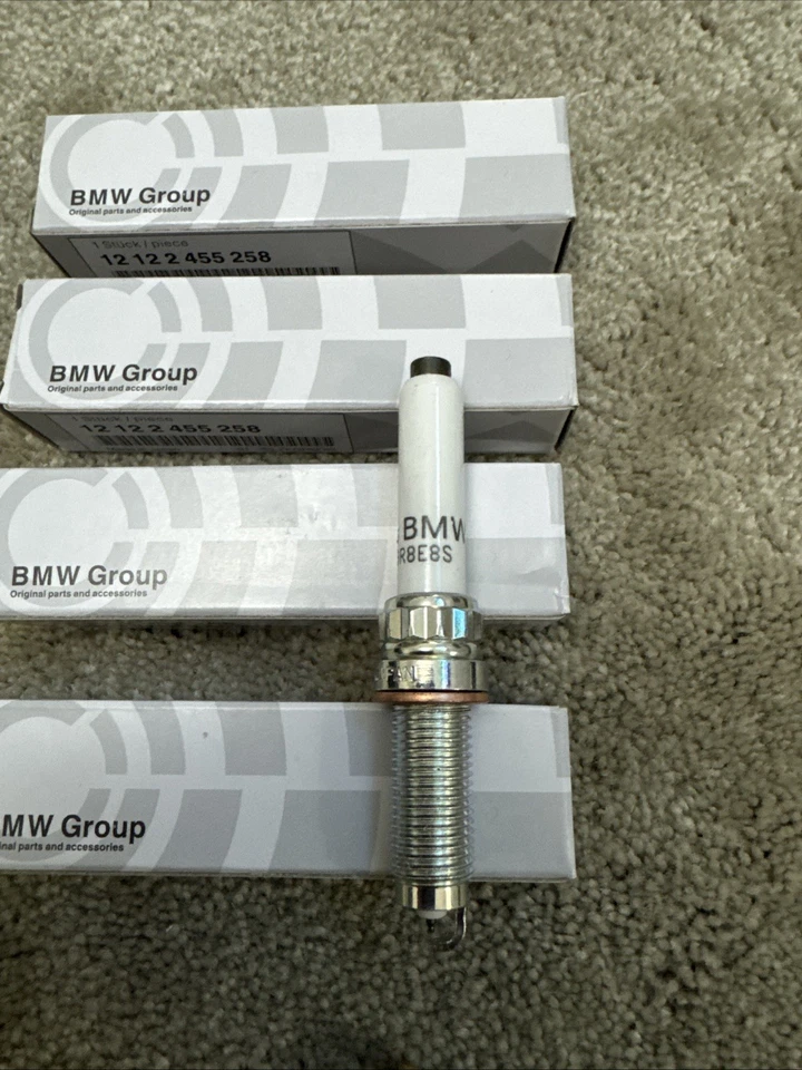 BMW Genuine Spark Plug Set of 4 – 12122455258 OEM Engine Ignition Plugs - Image 3 of 4