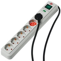 Brennenstuhl Eco-Line 13.500A ЬSs 6-Fach Lichtgrau, 1,5 M