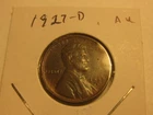1927-D Lincoln cent / AU