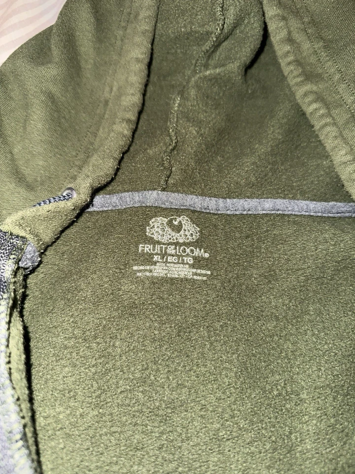 sudadera con capucha verde fruit of the loom XL  Foto 3 de 3