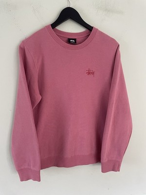 Vintage Sweatshirt Stussy Rosa Basic Medium 