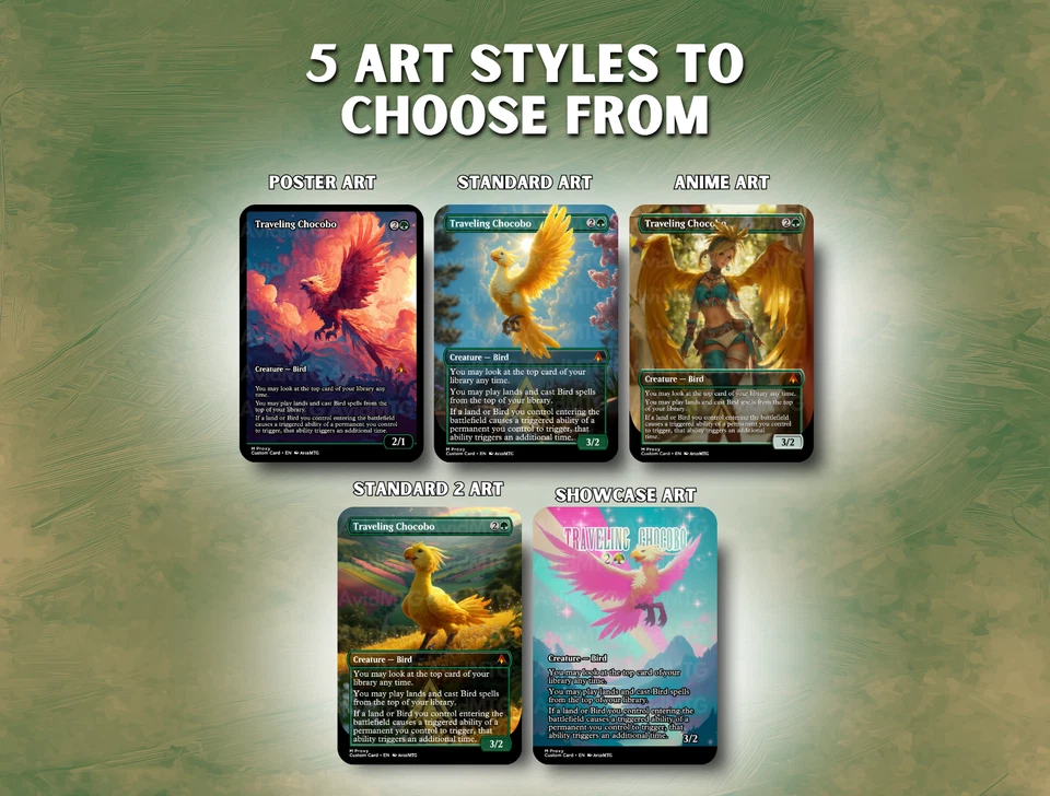 Traveling Chocobo  - Custom Magic: The Gathering Card - Image 2 of 4