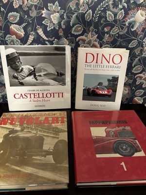 Lot of 4 Ferrari Formula 1 Racing Car Books Italian Castellotti Dino Nuvolari HC