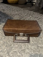 Vintage Faux Leather Music Cassette Tape Audio Tapes Holder Carrier Holds 12