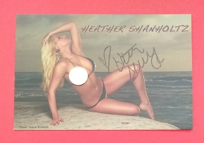 19463 Heather Shanholtz Erotik Model Autogrammkarte original signiert