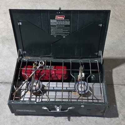 Coleman Powerhouse 2-Burner Portable Dual Fuel Camping Stove Green