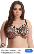 Elomi Soraya Plus Sized Underwired 34HH Bra. New Without Tags Condition As Seen
