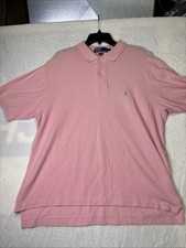 Polo by Ralph Lauren Men's Pink Cotton Polo Shirt Size L
