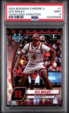 2024 BOWMAN CHROME UNIVERSITY TEAM LOGO VARIATION #1 ACE BAILEY PSA 9