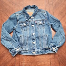 Levi's Denim Jacket Kids M Blue Trucker Jean Jacket Classic Casual Outerwear