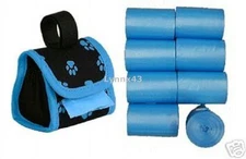 1000  Blue Dog Pet waste Poop Bag/ Blue paw Dispenser