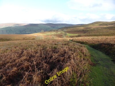 Photo 6x4 Hillside path Llanbadarn-y-garreg The path wanders down here pa c2014