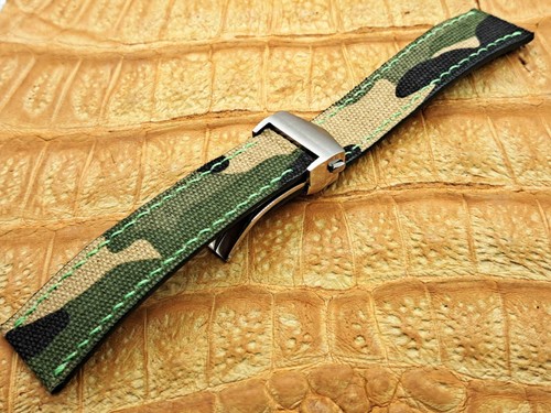 22mm/20mm Canvas Watch Band Bespoke Military Fashion - Picture 7 of 9