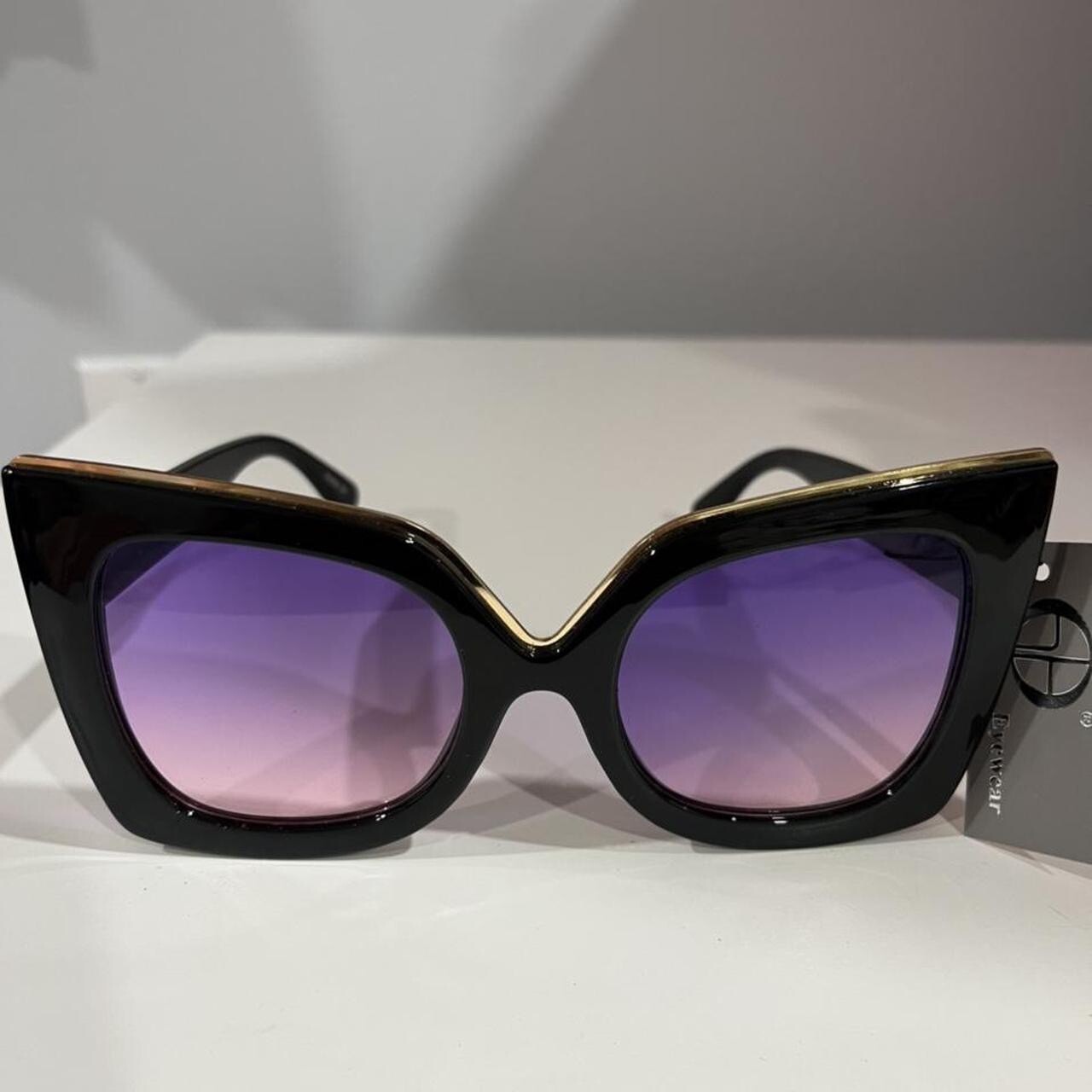 Pink Purple Cat Eye Sunglasses for Women UV Protection-image