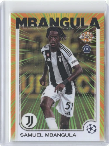 SAMUEL MBANGULA 2024-25 Topps Chrome UEFA Club RADIATING ROOKIES RC Juventus RR9