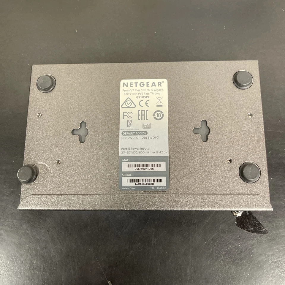 NETGEAR GS105PE-10000S ProSafe 1000Mbps 5-Port Ethernet Switch - Image 3 of 4