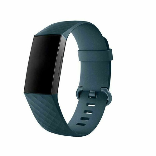 Fitbit Charge 3 4 Watch Soft Silicone Replacement Band Strap Diamond Texture AU - Picture 6 of 30