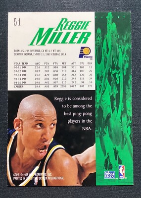 1995 SkyBox Premium #51 Reggie Miller Indiana Pacers | eBay