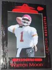 1999 Playoff Canton Absolutes Black Insert Card #120 Warren Moon HOF KC Chiefs