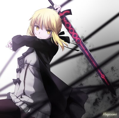 Anime fate stay night saber alter Custom Gaming Mat Desk