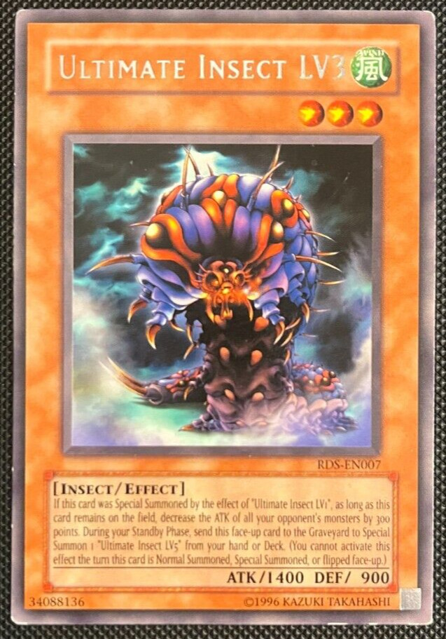 Ultimate Insect LV3 RDS-EN007 YuGiOh Rise of Destiny trading card — raw and PSA graded price guide