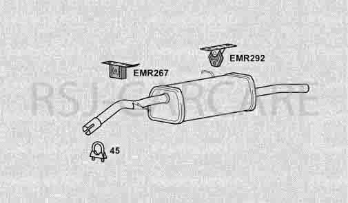 Klarius CN727X Exhaust Rear Box C3 1.1                   09>
