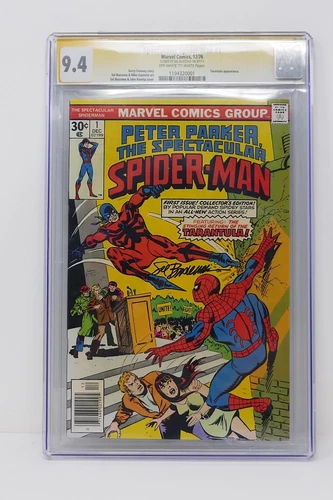 Marvel Comics 1976 Spectacular Spider-Man #1 Signed by Sal Buscemi CGC 9.4 Near