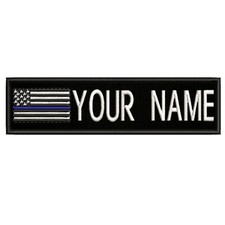 Custom Embroidered Name Tag Sew on Patch Motorcycle Biker Patches 5" x 1.3" B 