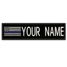 Custom Embroidered Name Tag Sew on Patch Motorcycle Biker Patches 5" x 1.3" (B)