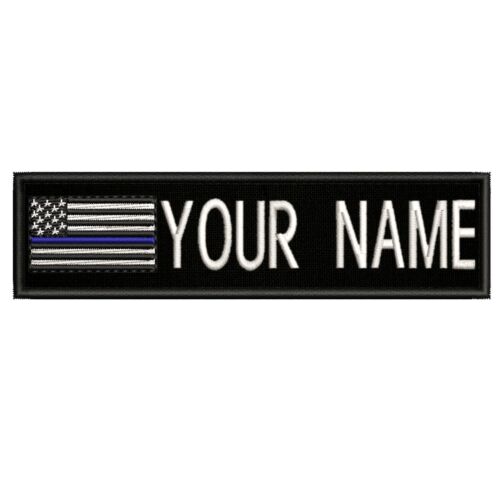 Custom Embroidered Name Tag Hook Patch Motorcycle Biker Patches 5" x 1.3" (B) - Afbeelding 1 van 12