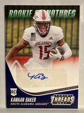 Kawaan Baker 2021 Chronicles Threads Draft Picks Green Auto #TS-KBA Saints