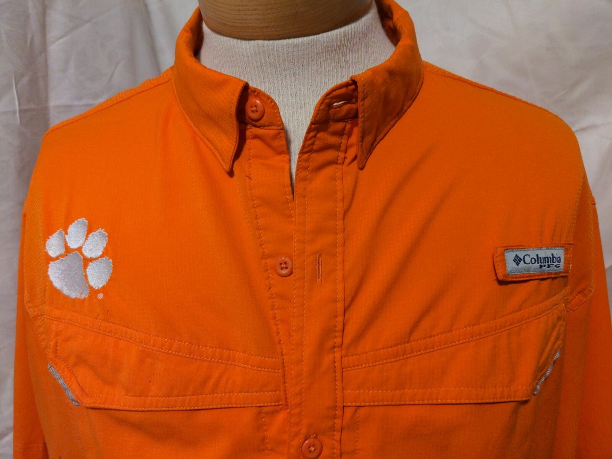 Columbia PFG homme manches longues grande chemise de pêche orange