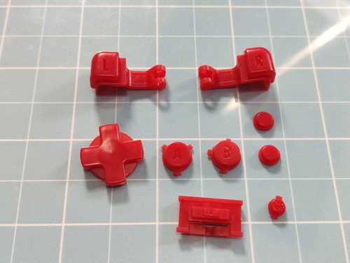 Game Boy Advance SP Full Button Replacement Set D-Pad and Keys in Various Color - Picture 8 of 9