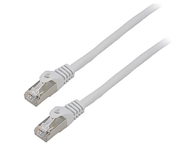 PCF5-10CC-1000-S Patch cord F/UTP 5e Line CCA PVC grau 10m 26AWG Adern: 8 LANBER