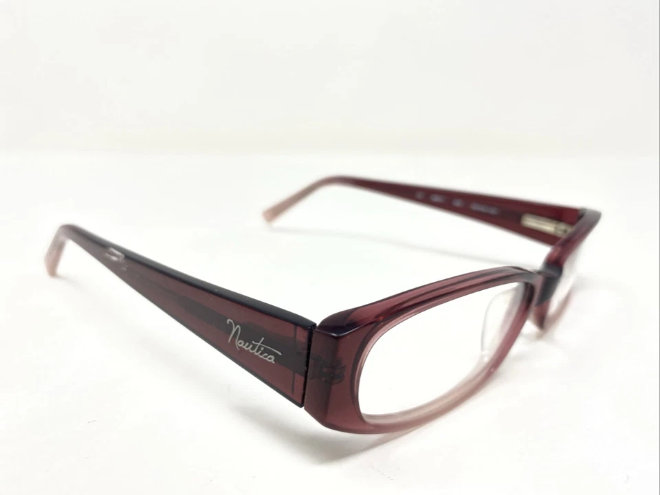 Marco de gafas de borde completo de plástico borgoña Nautica N8071 655 50-16-135 6874 Foto 3 de 4