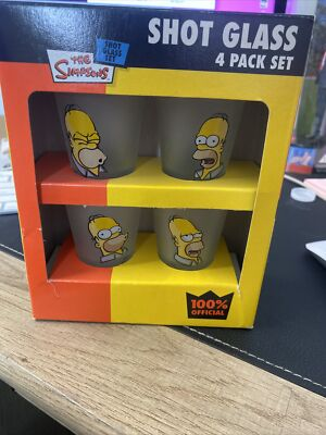 #ad The Simpson 4 Pack Of Shot Glasses $45.00