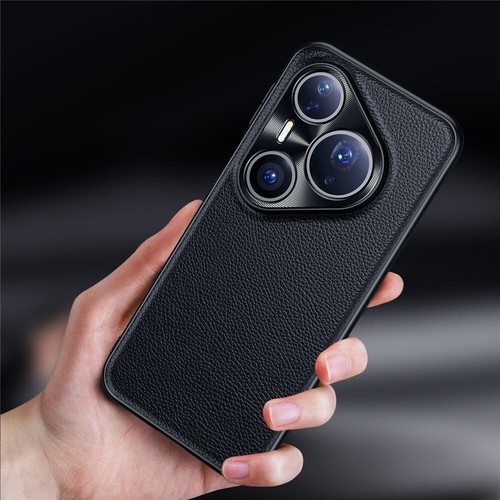 Genuine Leather Litchi Case for Huawei Pura 80 Pro+ 80Pro Shockproof Armor Cover - 第 1/23 張圖片