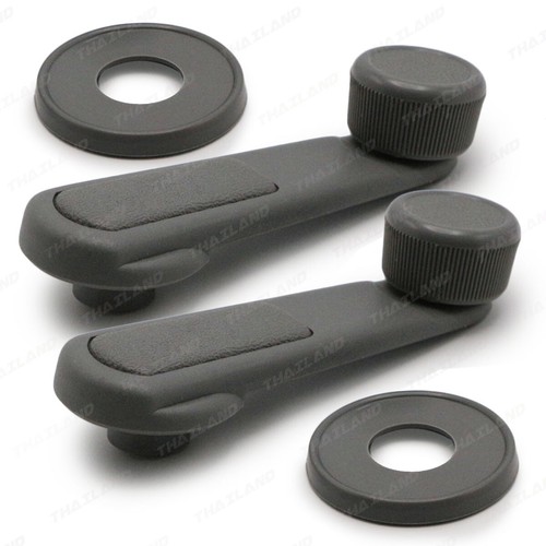 Pair Gray Windows Crank Handle For Mitsubishi Cyclone L200 Lancer 1986 2005 - Picture 6 of 8