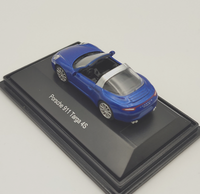 Porsche 911 Targa 4S Modellauto 1:87 Schuco Blau Mit Vitrine Neu & Ovp
