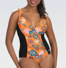 Dolfin Aquashape Sweet Escape Shirred One Piece Swimsuit Tight Fit Plus Size 26
