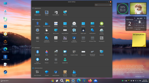 Linux Mint 22.1 Preloaded on 2.5" 500GB Hard Drive w/ Windows 11 theme #5 - Picture 4 of 5