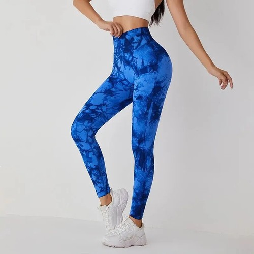 Tie Dye nahtlose Leggings für Frauen hohe Taille Yogahose, Scrunch Po Lifting - Bild 2 von 29