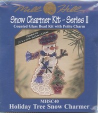 Mill Hill Holiday Tree Snow Charmer Counted Glass Bead Kit w Petite Charm MHSC40